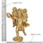 Brass Hanuman Carries Ram ji and Lakshman on His Shoulders Handcrafted Spiritual Decor for Home and Office Decor (Height 8 Inch)