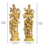 Idol size chart: Radha Krishna figures, 13.5 in height, 6 in width