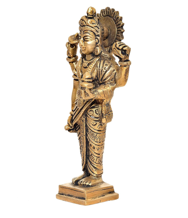 Brass Dhanvantri The Physician of God Statue (Height: 6 Inches)