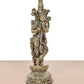 Bronze Lord Krishna Sculpture Playing Flute (Height 9 Inch)
