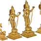 Ram Darbar with Sita Lakshman Hanuman Brass Statue in Golden Finish Home Puja Bhagwan Idol Murti for Mandir Temple, Height 23 inch