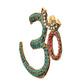 Brass OM Wall Hanging Sculpture (Height: 6 Inch) (Multicolor 1)