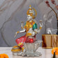 Cold Cast Handcrafted Lord Lakshmi Murti Sitting On Lotus in Resin for Home Decor Mandir Puja (Height : 7 inch)