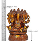 Brass Panchmukhi Ganesha Ganesh Idol Staue Murti for Home Decor Ofice,Temple, Mandir Pooja (Height : 8 Inch)