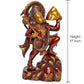 Brass Hanuman JI with Mountain Statue Idol Sculpture Statue Home Decor (Height: 17 Inch)