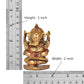 Resin Ganesha on Shankh Decorative for Home Decor Temple Pooja Mandir,Showpiece (Height: 3 Inch)