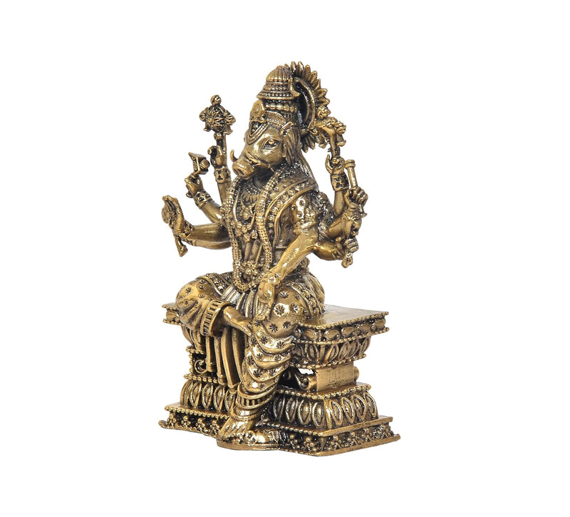 Bronze Varahi Eight Armed Showpiece Murti (Height :4 Inch)