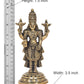 Brass Lord Tirupati Bala Ji Idol Statue for Home Temple Office Figurine Showpiece (Height 7.5 Inch)