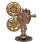 Resin Steampunk Projector Statue with LED Cold Cast for Home Decor Height 9.5 Inch