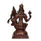 Lord Shiva and Parvati Sitting on Lotus Asan Golden in Brass Statue for Puja (Height: 15.2 Inches)