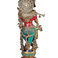 Brass Radha Krishna Idol Statue Sculpture Showpiece for Home Warming Decor Living Room Puja Mandir Office Multicolour Height 26 Inches