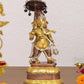 Brass Ganesha Holding Parasol in One Hand Statue Idol Sculpture Statue for Home Decor Pooja Mandir (Height:15 Inches)