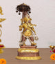 Brass Ganesha Holding Parasol in One Hand Statue Idol Sculpture Statue for Home Decor Pooja Mandir (Height:15 Inches)