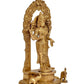 Brass Lakshmi Laxmi Statue Standing Idol Murti for Home Temple Office Mandir, (Height: 9.5 Inch)