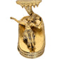 Brass Bhagawan Vishnu in Yoga Nidra for Home Temple Pooja Decor (Height : 6 inch)