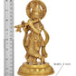 Brass Lord Krishna Idol Figurine Sculpture Playing Flute Statue, for Home Decor Mandir Pooja Decorative Showpiece, (Height 8 Inch)