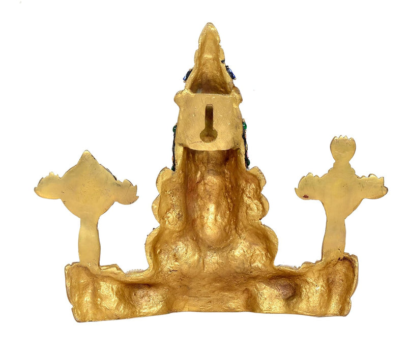 Brass Lord Tirupati Bala Ji Idol Wall Hanging Statue for Home Temple Office Decor Figurine Showpiece Multicolour (Height 9 Inch)