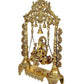 Brass Ganesha Swing Statue Idol with Bells for Home Decor | Height : 27 Inches | Weight : 17 KG (Golden)