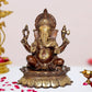 Brass Lord Ganesha Idol Ganesh Statue Decorative Sculpture for Home Decor Office Mandir Pooja Showpiece (Height 11.5 Inch)