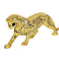 Metal Golden Tiger Statue Figurine Home Table Decor,Width : 8.5 inch