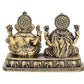 Fine Brass Lakshmi Ganesha Idol Laxmi Ganesh Diwali Pooja Gift Decoration Showpiece (Height 3 Inch)