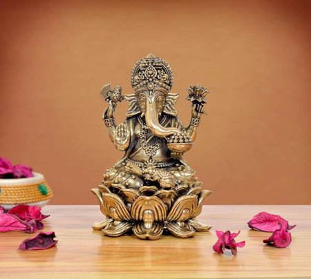 Superfine Brass Lord Ganesha Murti (Height 5 Inch)