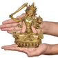 Brass Manjushree Statue - Home Decor | Traditional Buddhist Art | Spiritual Sculpture for Wisdom (Height 6 Inch)