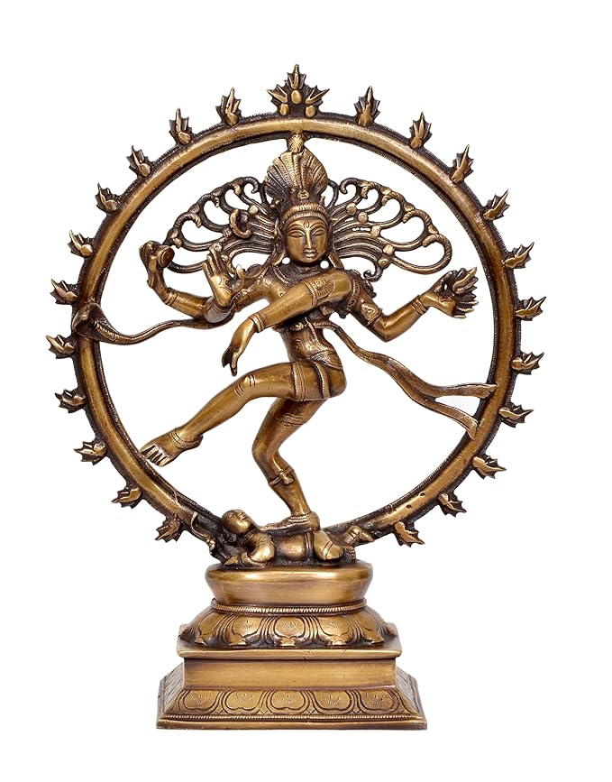 Brass Natraj Lord Shiva Dancing Natraj Brassl Idol Statues (Height: 13.5 inch) Craft Detail