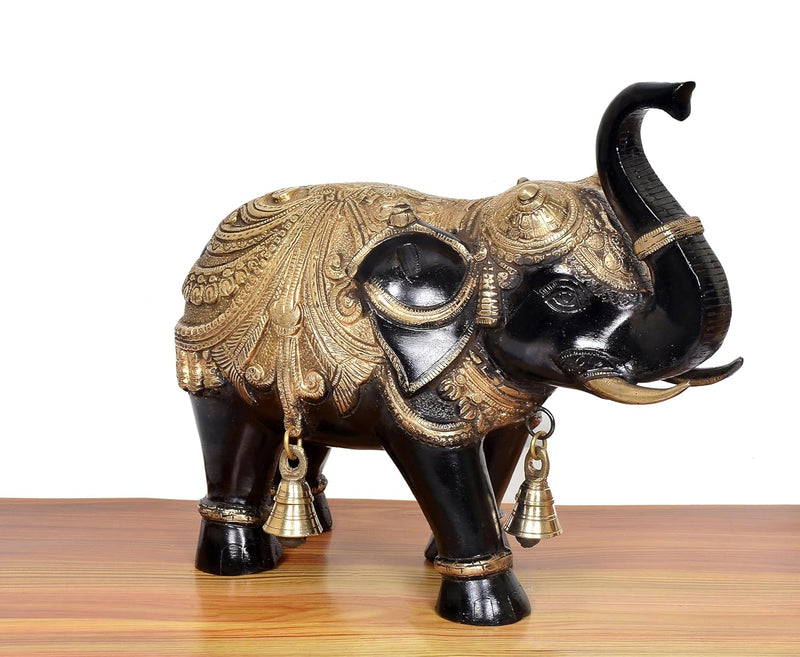 Brass Elephant Figurine (Height :12 inch)