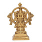 Brass Sudarshana Vishnu Statue with Yoga Narasimha on Reverse for Home Decor Office Mandir Pooja Showpiece (Height 5 Inch)