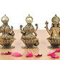 Bronze Lakshmi Ganesha Saraswati Idol (Height 4 Inch)