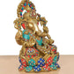 Brass Lord Ganesha Idol (Height 13 Inch)