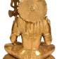 Brass Shiva Seated On Lion Skin, Height: 9.7 inches