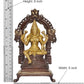 Brass Lakshmi Idol Laxmi Goddess Lakshmi Sitting Statue for Puja Temple at Home Decor Office (Height: 8 Inch)