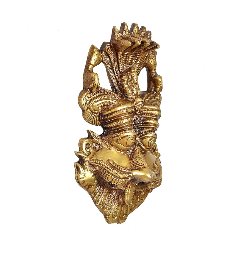 Brass Kirtimukha Wall Hanging Ward Off Evil (Height : 6.5 inch)
