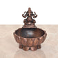 Copper Ganesha Urli Bowl for Floating Flowers Laxmi Urli for Diwali Pooja Gift Decoration Showpiece (Height 3 Inch)