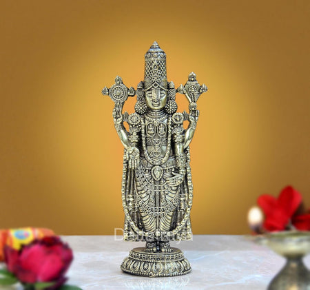 Superfine Brass Lord Tirupati Bala Ji Idol Statue for Home Temple Office Figurine Showpiece (Height 6.5 Inch)