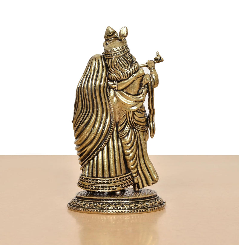 Bronze Radha Krishna Idol (Height 4 Inch)