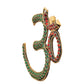 Brass OM Wall Hanging Sculpture (Height: 6 Inch) Multicolor