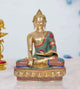 Brass Dhyan Mudra Buddha Statue - Handcrafted Spiritual Decor for Home and Office Decor - Meditating Buddha Idol (Height 22 Inch)