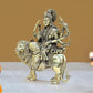 Bronze Durga Maa with Lion Idol Hindu Goddess Sherawali MATA Murti MATA Rani Statue Figurine Home Temple (Height: 7.5 Inch)