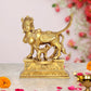 Brass Kamadhenu Cow with Wings | for Pooja Home Decor Mandir | (Height 7 Inch)