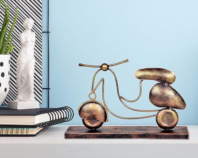Iron Scooter Table Top Table Collectible (Height: 13 Inches)