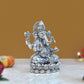 Bronze Lord Ganesha Sitting On Lotus Ganpati Idol Vinayak Religious Statue for Home Decor Mandir Pooja Decorative Showpiece, (Height 4 Inch)