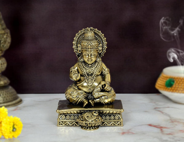 Superfine Brass Kuber Bhagwan Murti (Height 4 Inch)