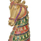 Brass Horse Head Statue with Stone Work for Home Decor and Office Decor (Height: 23 Inch)