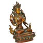 Brass Tara Devi Statue - for Worship, Meditation Spaces, Home Decor Office, or as a Thoughtful Spiritual Gift. (Height 9 Inch)