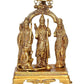 Brass Ram Darbar (Ram JI, Lakshman Ji, Sita Ji, Hanuman Ji) Statue Idol with Bell On Top for Diwali Temple | Height : 14 Inches