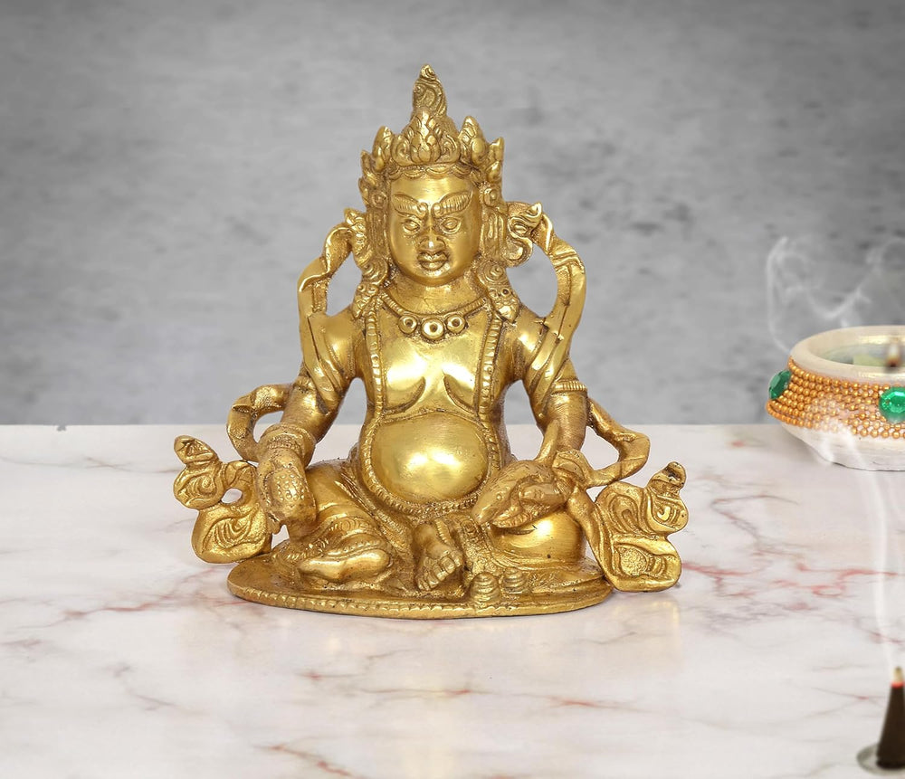 Brass Kuber Bhagwan Murti (Height 5 Inch)