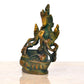 Brass Tara Devi Statue - Green Tara for Worship, Meditation Spaces, for Home Decor and Office, or as a Thoughtful Spiritual Gift. (Height 4.5 Inch)